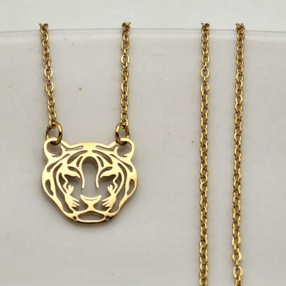 Dainty Gold Tiger Necklace - Picture 2 of 4
